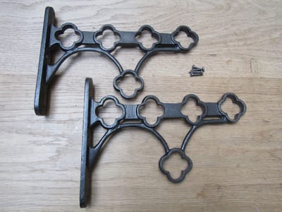 Pair Of Kitchen Pot Pan Shelf Brackets Antique Iron Wall Shelf Support