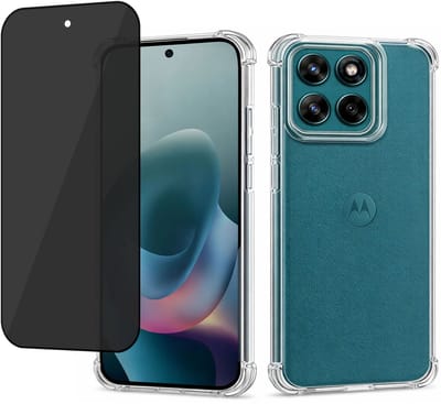 ChiGuard Hoesje + Privacy Screenprotector geschikt voor Motorola Moto G67 – Gehard Glas – Anti Inkijk – Case