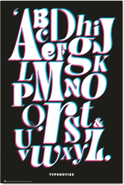 Poster Typenotize 61x91,5cm