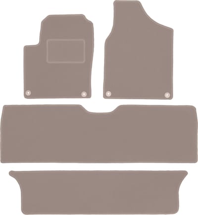 Beige veloursmatten voor: Seat Alhambra I minivan (1995-2010)