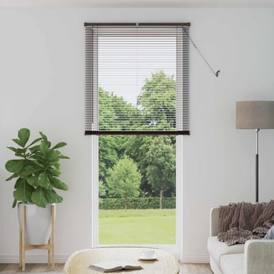 vidaXL - Venetiaanse - jaloezie - Donkerbruin - met - Patroon - 213 - x - 80 - cm - 25 - mm