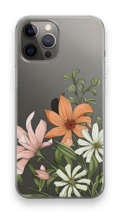 Case Company® - Hoesje geschikt voor iPhone 12 Pro Max hoesje - Floral bouquet - Soft Cover Telefoonhoesje - Bescherming aan alle Kanten en Schermrand