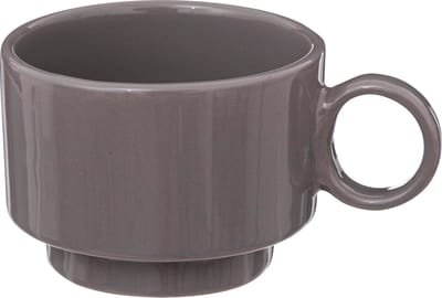 Secret de gourmet Retro - 4 Tasjes - Kopjes - 10CL - Koffietas - Grijs