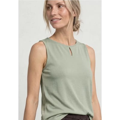 Top met ronde hals en uitgesneden detail