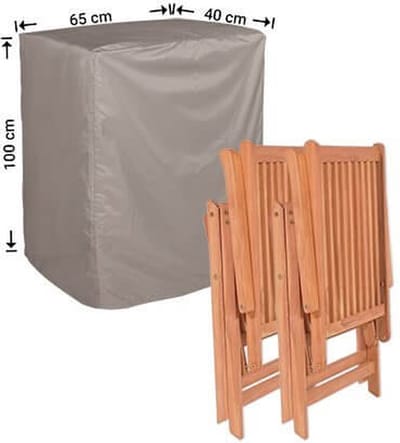 Raffles Covers Tuinstoelhoes - 40 x 65 H: 100 cm - RFOLD40 - Waterdicht - Ademend - UV-bestendig - Elastisch rijgkoord - Beschermhoes tuinmeubelen