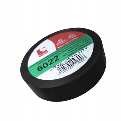 Scapa 6022 PVC Isolatietape 19mm x 25m Zwart - VDE/UL Gecertificeerd