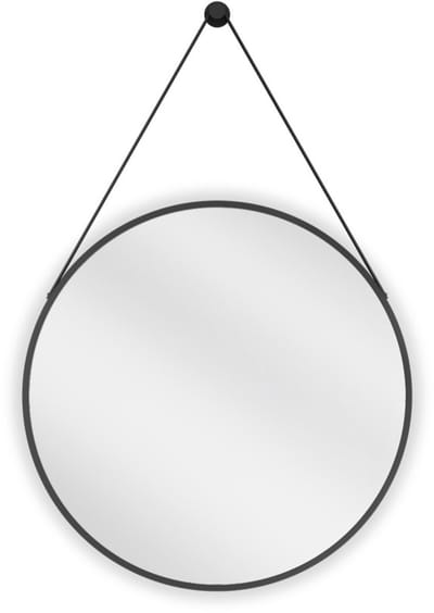 Mexen String ronde badkamerspiegel 60 , zwarte lijst - 9854-060-060-000-70