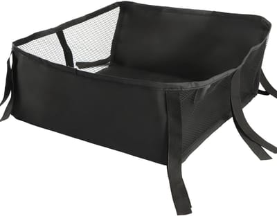 Dailygoods - Kinderwagen Onderste Opbergtas - Universele Mand - Zwart - Kinderwagen Accessoire - Handig voor Winkelen - Geschikt voor Buggy's
