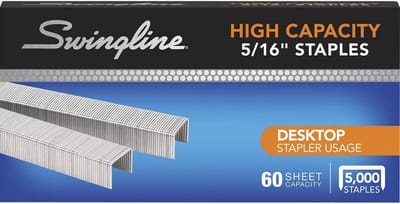 Hoge capaciteit nietjes 60 vel capaciteit 5/16 inch lengte 5000 stuks