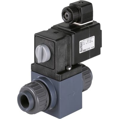 Magneetventiel 3/2-weg G1/2'' Kunststof EPDM 0-1bar/15psi 24VAC/DC vacuüm 0131 313870