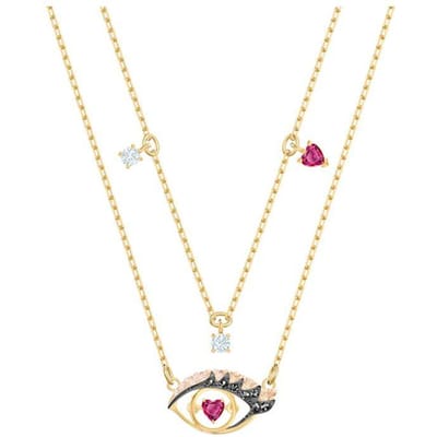 Swarovski Boze Oog Dubbele Laag Ketting Dames ketting 5483979 Box (Random Color) beige