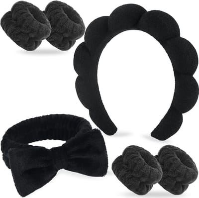Spa Hoofdband - Make-up band - Gezicht wassen - Zachte spons vulling - 4 stuks - Meerdere kleuren