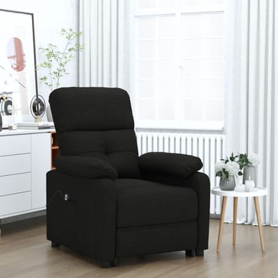 vidaXL - Fauteuil - verstelbaar - elektrisch - stof - zwart