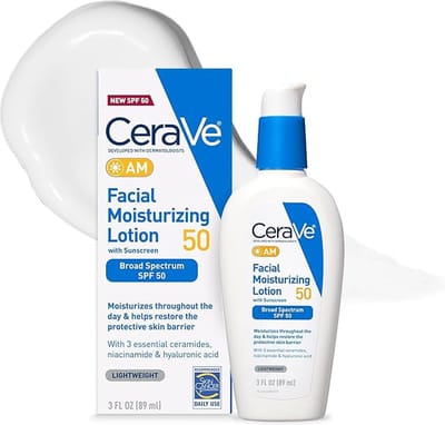 CeraVe - AM Facial Moisturizing Lotion SPF 50 - Hyaluronzuur - Niacinamide & Ceramiden - 89ml