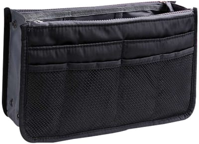 TOVBMUP Tassen Organizer - voor handtas - 13 vakken - nylon - zwart