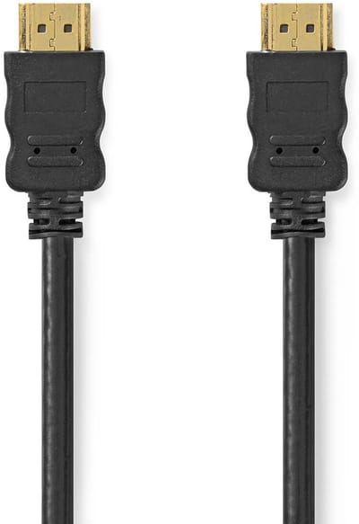 Nedis High Speed ​​HDMI-Kabel met Ethernet - HDMI Connector - HDMI Connector - 4K@30Hz - ARC - 10.2 Gbps - 7.50 m - Rond - PVC - Zwart - Label