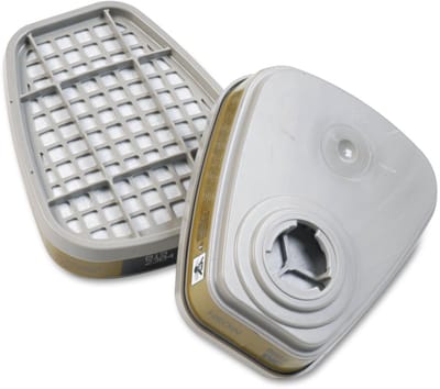 3M Multi Gas / Damp filter Cartridge 6006 - Spuitmasker - Gasmasker - Stofmasker - Chemisch gas masker - 6200 - 6502 - 6800 - 7502 - FF402 - Filterset (2 stuks)