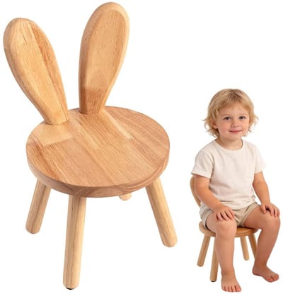 Dailygoods- Kinderstoel Massief Hout - Inklapbaar - Antislip - Peuterstoel - Kinderen - Veilig en Gezond - Plankkruk