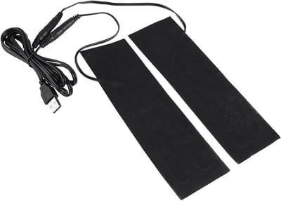 Verwarmingsmat Set - Verwarmingskussentjes - Voeten Warm Houden - USB Aangedreven - 19.6x6 cm - Zwart
