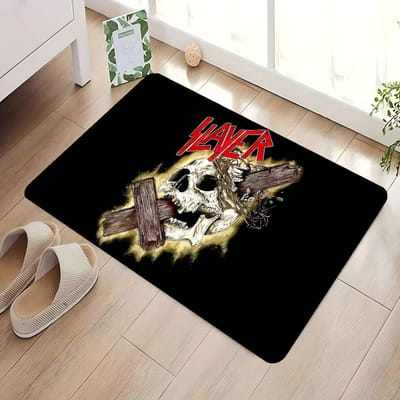 S-Slayer Heavy Metal Band Muziek Deurmat Kinderkamer Slaapkamer Decoratie Balkon Antislip Deurmat Woonkamer Deurmat Vloerkleed 40x60 cm