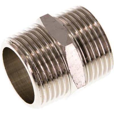 R 1'' Vernikkeld Messing Borstnippel 16 Bar