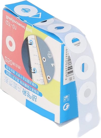 Hole Punch Reinforcers voor Labels - PVC Stickers voor Bescherming en Reparatie van Gaten - Wit en Duurzaam