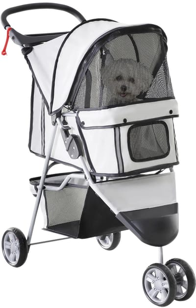 Jently hondenbuggy - inklapbaar - hondenwagen - 75X45X97 cm - grijs
