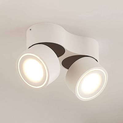 Arcchio LED plafondspot Rotari, wit, 2-lamps, 2270 lm