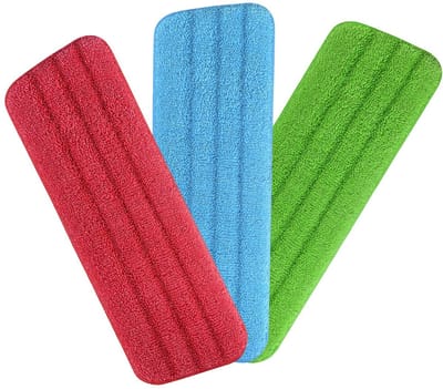 Dailygoody - Mop Pads - Herbruikbare Microfiber Dweilpads - Diepe Reiniging - 42 x 14 cm - Geschikt voor Alle Vloeren - 3 Stuks