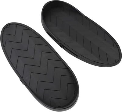 Roeimachine Voetpedalen - Vervangende Pedalen Roeitrainer - Fitness Training - Antislip Ontwerp - 30 x 13.5 cm - Zwart Grijs