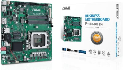 ASUS Pro H610T D4-CSM Moederbord - Intel H610 - Intel LGA1700 - DDR4 RAM - Thin Mini-ITX