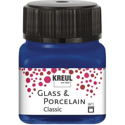 Glasverf - Porseleinverf - Koningsblauw - Classic - Glazuur look - Kreul - 20 ml