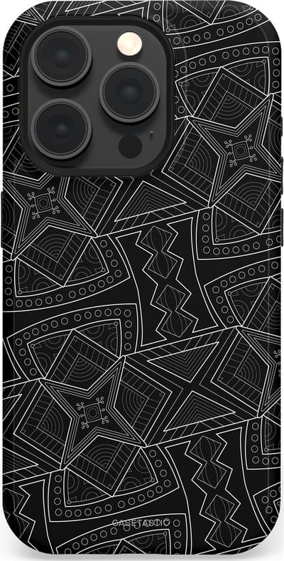 Casetastic Hoesje Geschikt voor Apple iPhone 15 Pro Magsafe - Stijlvolle Beschermende Duo-layer Case - Afrikaanse kunst