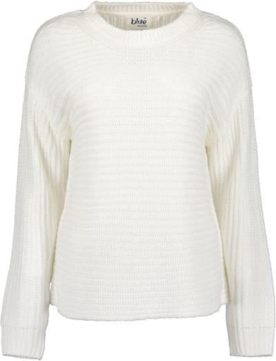 Blue Seven dames trui - gebreide dames trui - ronde hals - 247876 - wit - maat 36