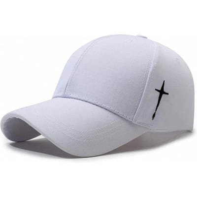 Baseballpetten Geborduurd Waterdruppel Kruis Snapback Petten Voor Mannen Vrouwen Adjustable white