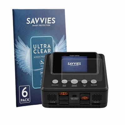 Savvies - Screenprotector voor Spektrum Smart Charger S450 G2 - Folie Beschermfolie transparant 6 Stuks