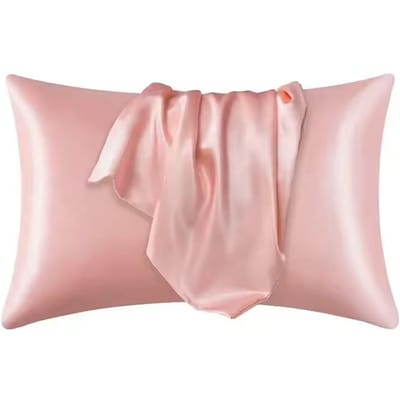 Taie d'oreiller 100% Soie de Mûrier Naturelle Protection Cheveux/Peau, Anti-Frisottis & Résistante aux Rides Hypoallergénique 51x66cm