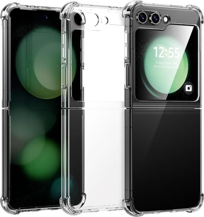 Casemania Hoesje Geschikt voor Samsung Galaxy Z Flip 6 - Transparant - Anti Shock Back Cover