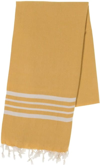 Lalay - Hamamdoek Krem Sultan Mustard Yellow 180x100cm - mustard yellow - 180 - 100 - Strandlaken - Saunadoek - Saunalaken - Omslagdoek - Stranddoek - Reishanddoek - Plaid - Zwem Handdoek - Sneldrogende Handdoeken