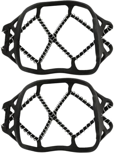 Dailygoods- Stijgijzers met spikes - Antislip schoenen voor ijs/sneeuw - Elastische tractie schoenplaatjes - Roestvrij staal - Slijtvaste siliconen - Geschikt voor outdoor gebruik - Ijsgrepen