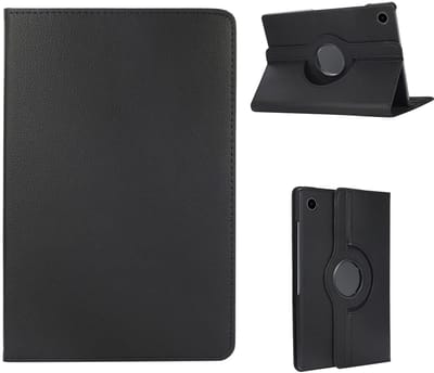 Casemania Hoes Geschikt voor Samsung Galaxy Tab A11 Plus (11 inch 2025) - Zwart - Draaibare Tablet Book Cover