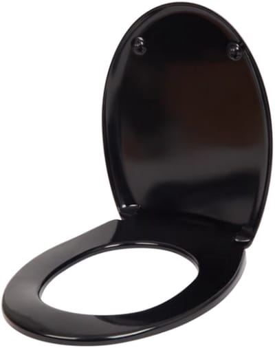 Softclose Zwarte Toiletbril - 45 x 38 cm