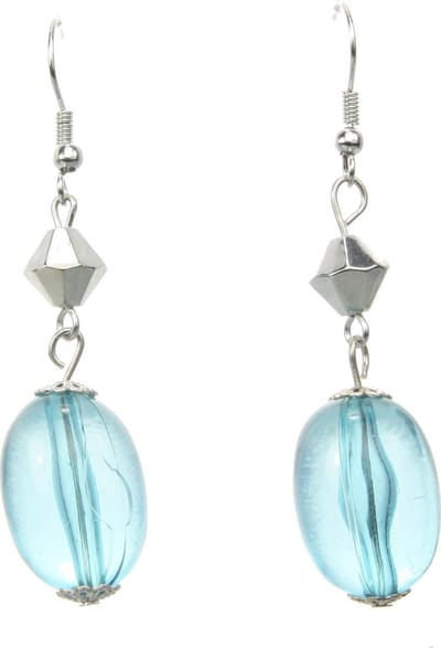 Behave - Oorhangers blauw ovaal dames - Zomerse look - Casual stijl