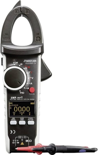 Stroomtang Multimeter - Tangmeter Tester - Stroom Meten - ISO Kalibratie - CAT III 600V - Zwart