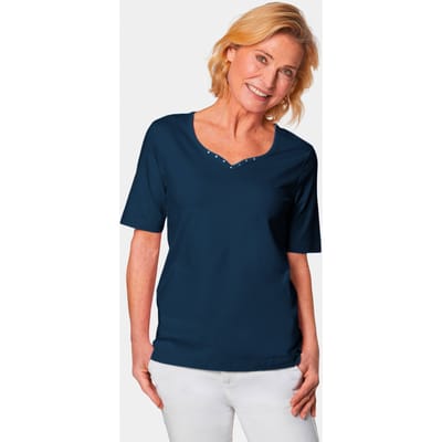Goldner T-shirt Korte mouw basic shirt van katoen