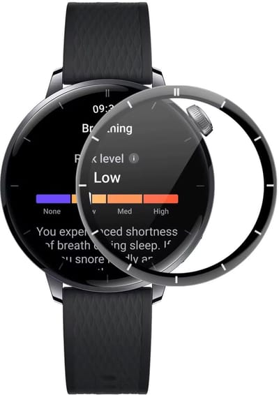Screenprotector geschikt voor OnePlus Watch 3 – 43 mm - Volledige cover - Hoge kwaliteit screen protector - PMMA - 1 stuks - TechDefend