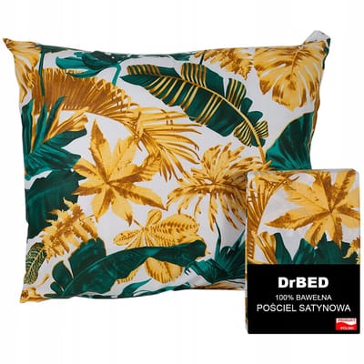 DrBED - Dekbedovertrekset 160x200 - 100% Satijnen Katoen - Tropisch Motief - Rits Sluiting