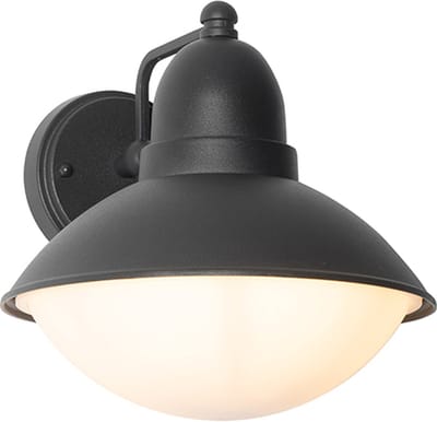 QAZQA marcel - Moderne Wandlamp voor buiten - 1 lichts - L 25 cm - Zwart - Buitenverlichting