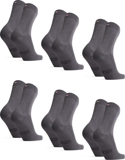 DANISH ENDURANCE Bamboe Sokken - Ademende Antizweet Sokken Zacht - Unisex - 6 Paar - Maat 43-47