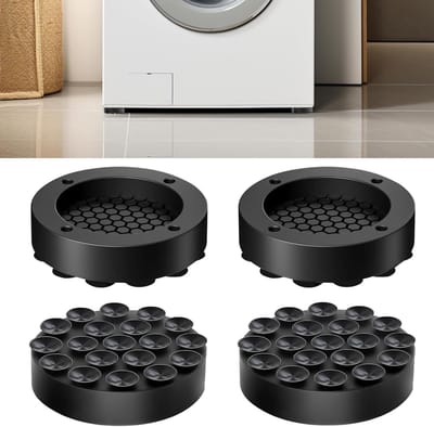 Universele Antivibratie Dempers voor Wasmachines - Set van 4 Rubber Matten, Geluiddempende Voeten, Antislip Matten voor Koelkasten en Apparaten